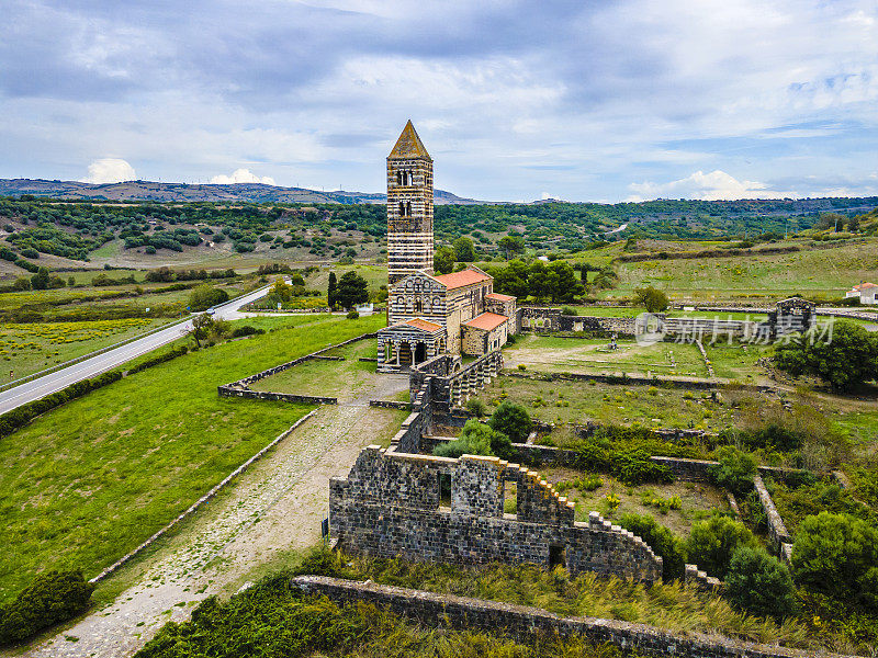 Basilica of the Santissima Trinità of Saccargia, a Romanesque building in northern Sardinia